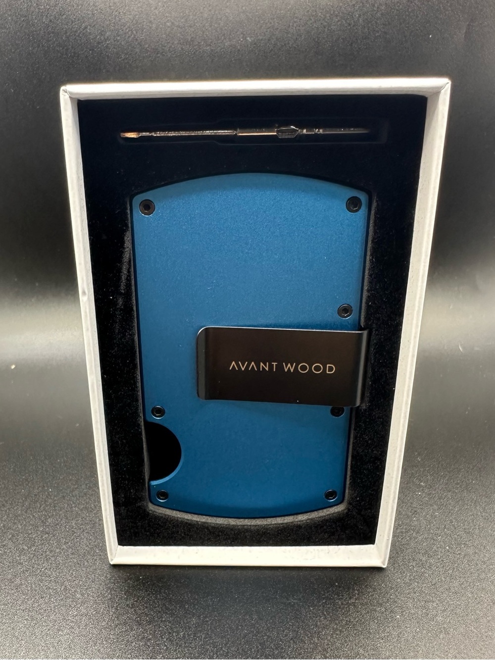 NEW Avantwood Mag Safe Blue Slim Wallet & Money Clip -RFID Blocking